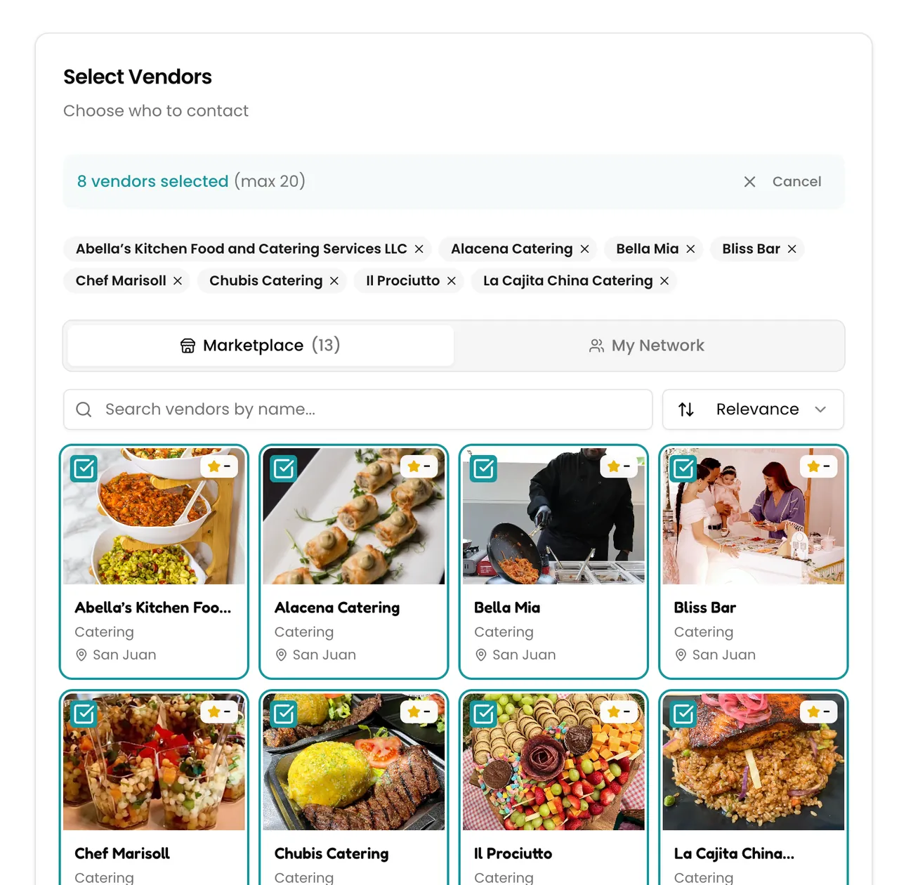 Quote request interface
